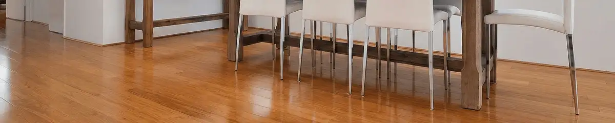 Professionally installed and refinished bamboo flooring in a residential home, showcasing smooth finish and natural wood tones in Aurora, CO