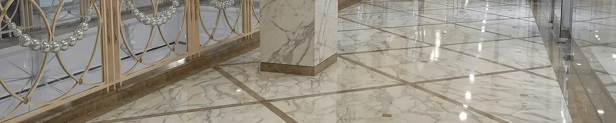 Beautiful marble floor professionally installed in Aurora, CO