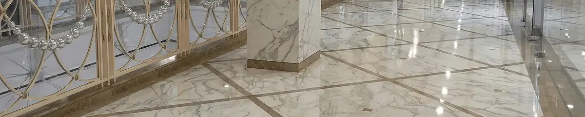 Beautiful marble floor professionally installed in Aurora, CO