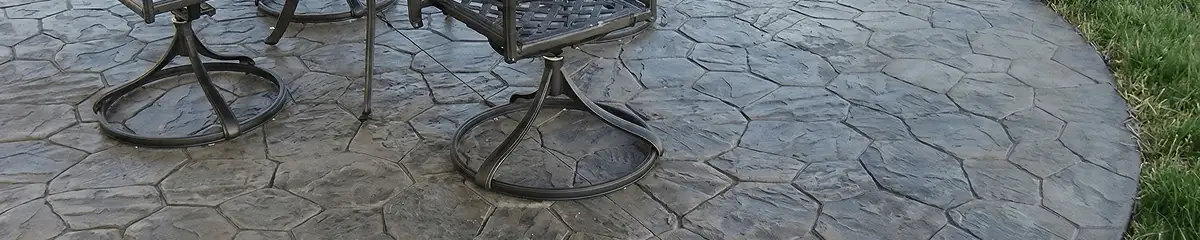 Garden relaxation area with professionally installed stone flooring in Aurora CO